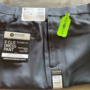 Haggar E-Clo Classic Fit Charcoal Dress Pants